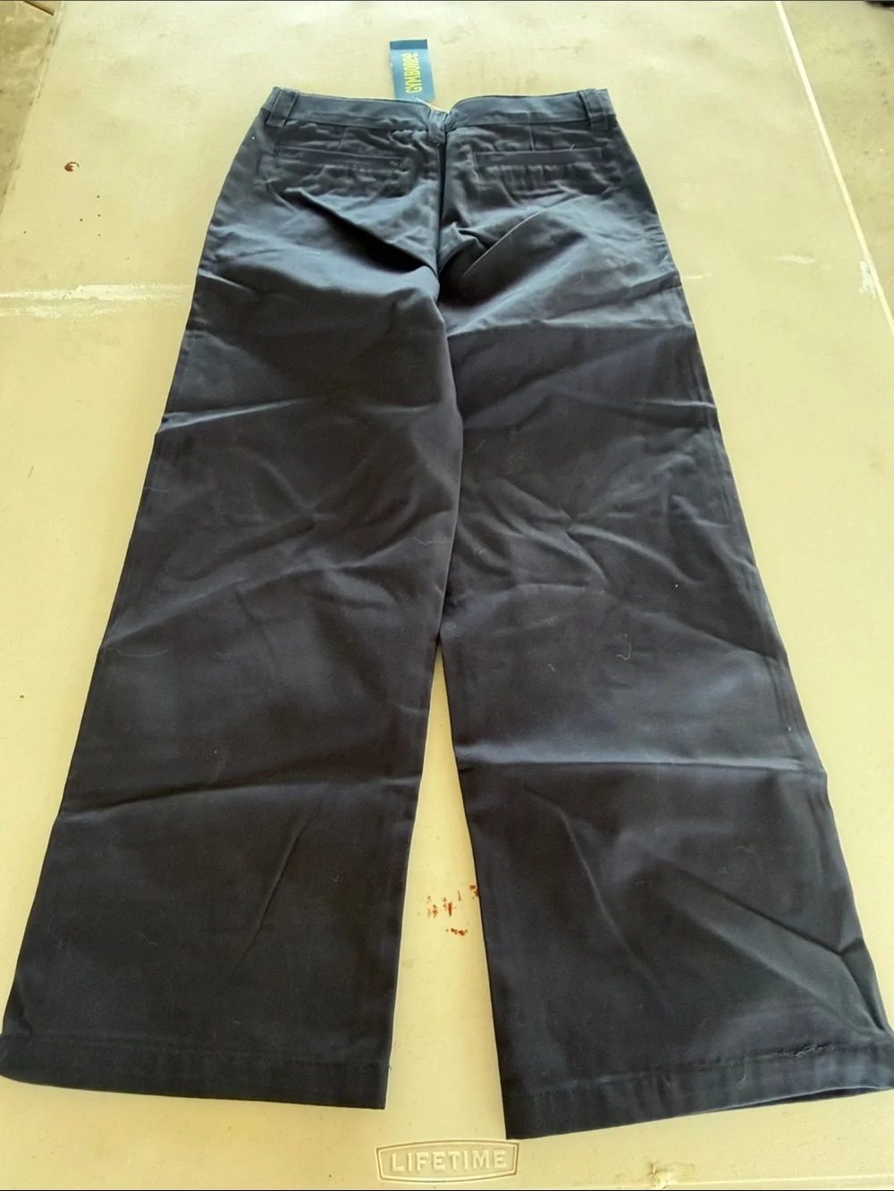 NWT Gymboree Boys Navy Wide Leg Chinos With Adjustable Waist